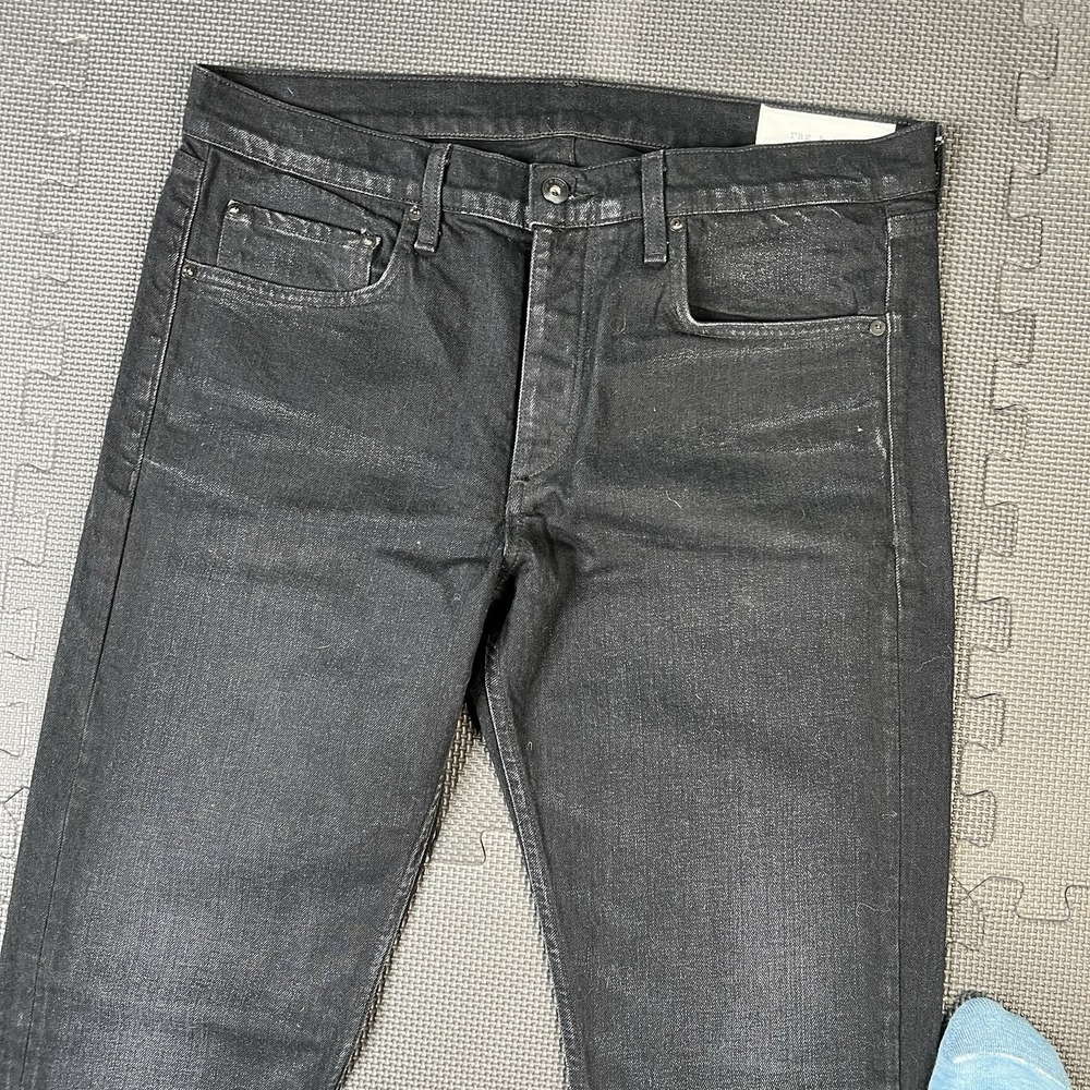 Rag & Bone Men's Jeans 34 Fit 1 Extra Slim DEVON Black Stretch Denim Cotton Pant - Picture 3 of 14